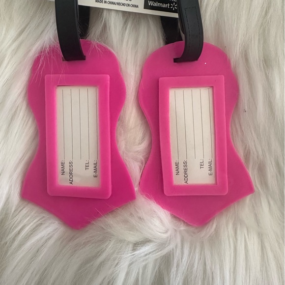 American Tourister Pink Swimsuit Luggage Tag Set - Picture 5 of 7